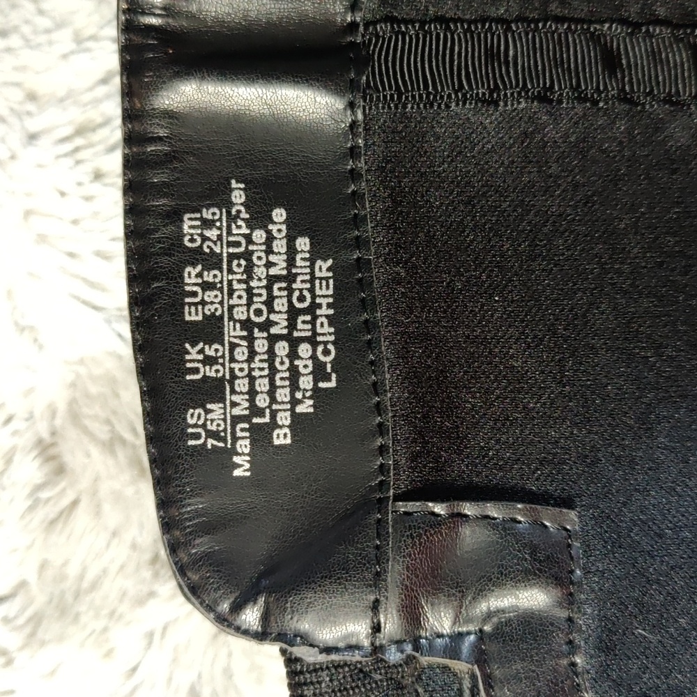 Franco Sarto Women's All Black Faux Leather and Fabric Long Boots Size 7.5M - Picture 10 of 16